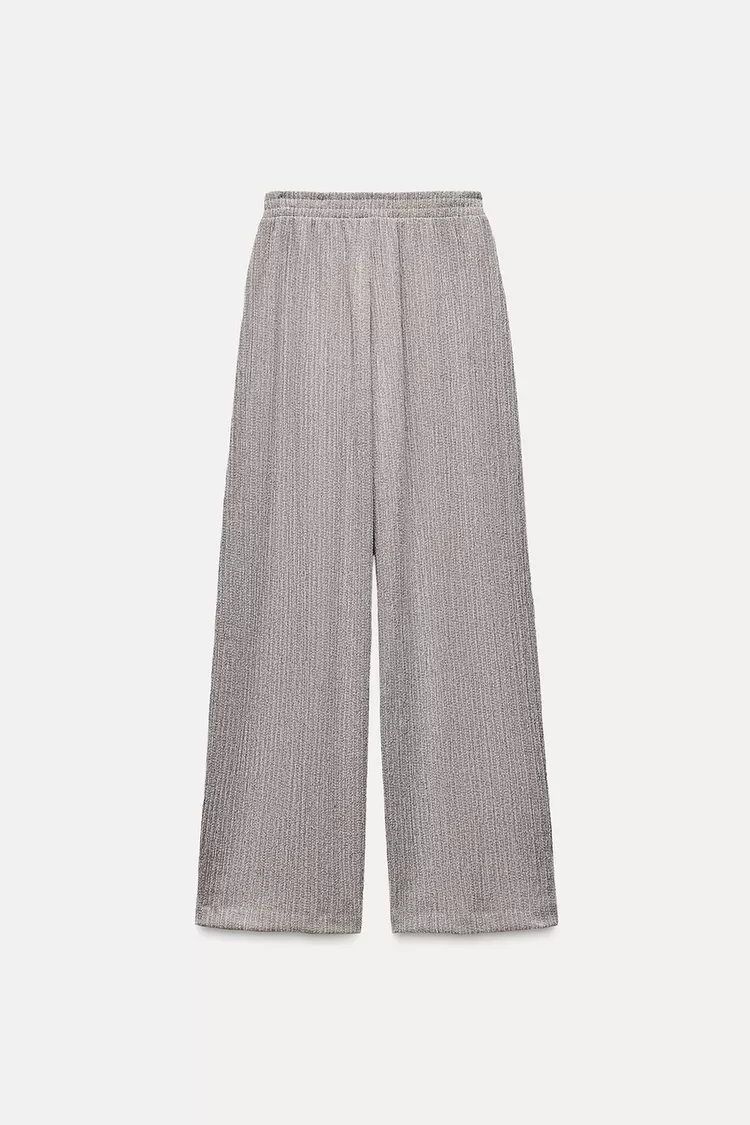 PANTALON DROIT À TEXTURE